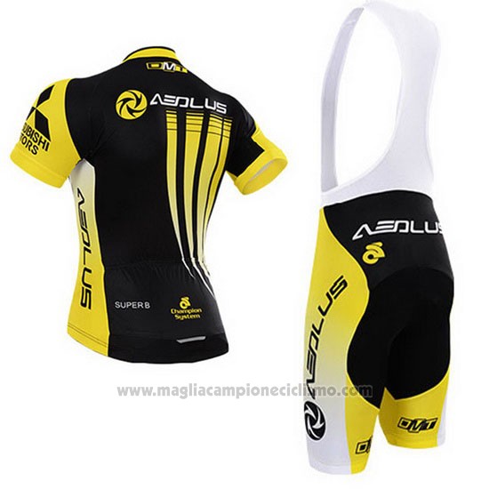 Abbigliamento Ciclismo To The Fore Giallo e Nero Manica Corta e Salopette